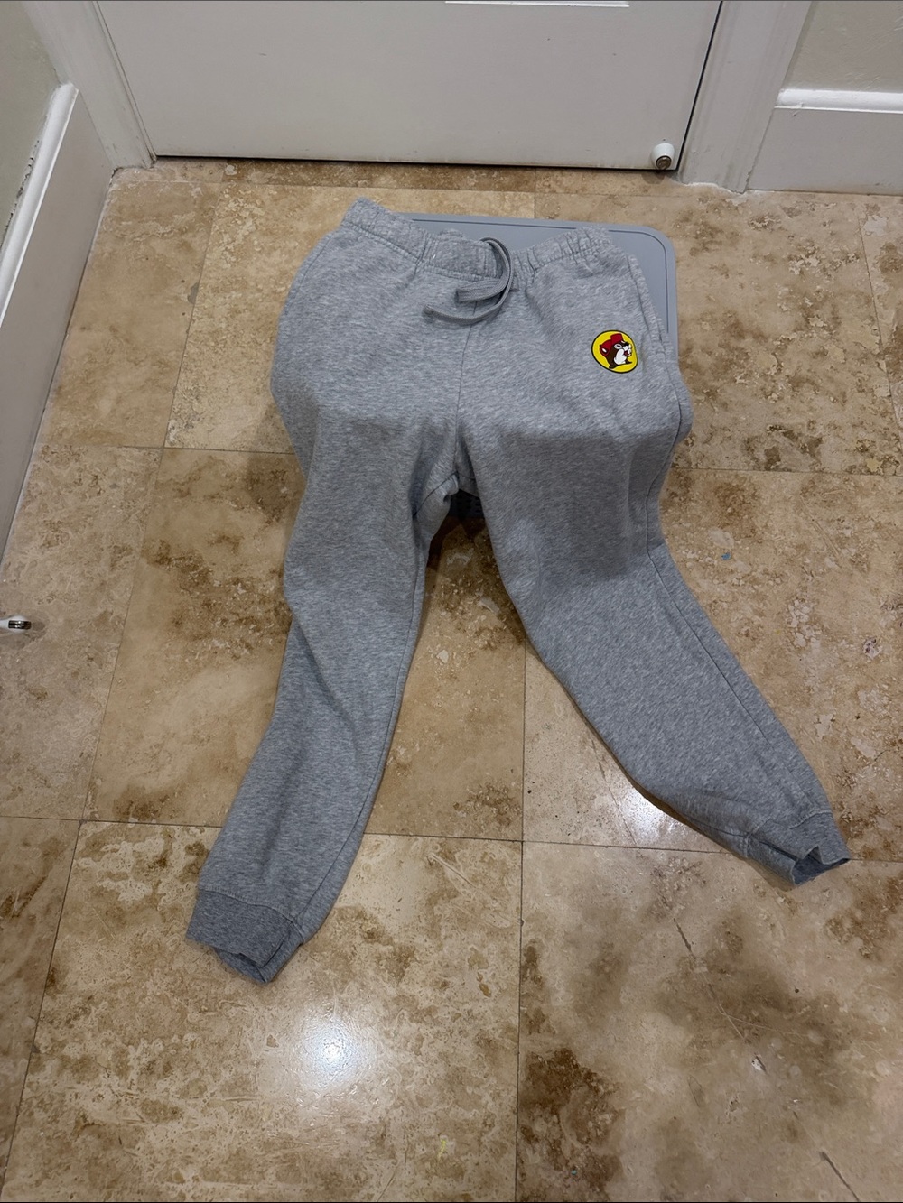 Kids Heather Gray Jogger Sweatpants with Character Patch